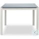 Sloan Glass And Cloud White Outdoor 42" Dining Table
