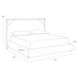 Arcelia Rhea Light Barley Performance Fabric King Upholstered Platform Bed