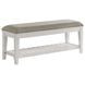 Andover White and Gray Upholstered Bed Bench with Storage