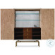 Harrison Faux Parchment And Bronze Bar Cabinet