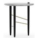 Madera Gray Round Armani Marble Top Large Spot Table