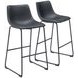 Smart Black and Black Bar Stool Set of 2
