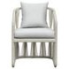 Alexa Outdoor Dining White Upholstered Outdoor Arm Chair