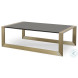 Compositions Black And Satin Brass Occasional Table Set
