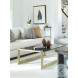 Compositions Black And Satin Brass Occasional Table Set
