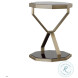 Compositions Black And Satin Brass Occasional Table Set