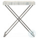 Compositions Faux Horn And Pewter Tray Table