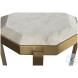 Compositions Honed Volakas Marble And Satin Brass Accent Table