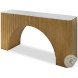 Compositions Honed Volakas Marble And Gold Leaf Console Table