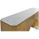 Compositions Honed Volakas Marble And Gold Leaf Console Table