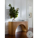 Compositions Honed Volakas Marble And Gold Leaf Console Table