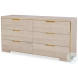 Cadence Sand Cerused 6 Drawer Dresser