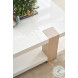 Cadence White Lacquered And Sand Cerused Cocktail Table