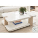 Cadence White Lacquered And Sand Cerused Cocktail Table