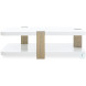 Cadence White Lacquered And Sand Cerused Cocktail Table
