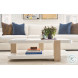 Cadence White Lacquered And Sand Cerused Cocktail Table