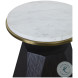 Cadence Carrara Marble And Mocha Accent Table