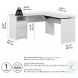 Cabot White 60" 3 Position Sit to Stand L Shaped Desk