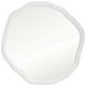 Cadence Textured Matte White Round Metal Wall Mirror