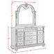 Concerto Brown 8 Drawer Dresser and Arched Mirror