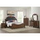 Concerto Black and Brown Queen Upholstered Panel Bed