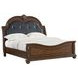 Concerto Black and Brown King Upholstered Panel Bed