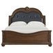 Concerto Black and Brown King Upholstered Panel Bed