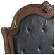 Concerto Black and Brown Queen Upholstered Panel Bed