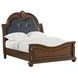 Concerto Black and Brown Queen Upholstered Panel Bed