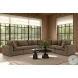 Cali Chocolate Brown Performance Velvet Modular Sofa