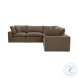 Cali Chocolate Brown Performance Velvet Modular L-Sectional