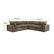 Cali Chocolate Brown Performance Velvet Modular L-Sectional