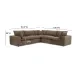 Cali Chocolate Brown Performance Velvet Modular Sectional