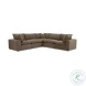 Cali Chocolate Brown Performance Velvet Modular L-Sectional