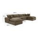 Cali Chocolate Brown Performance Velvet Modular Sectional