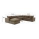 Cali Chocolate Brown Performance Velvet Modular Large Chaise Sectional