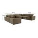Cali Chocolate Brown Performance Velvet Modular Sectional