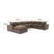 Cali Chocolate Brown Performance Velvet Modular Sectional