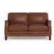 Camden Pecan Leather 61" Loveseat with Nailhead Trim