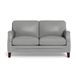 Camden Silver Leather 61" Loveseat with Nailhead Trim