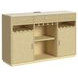 Cambria Off White and Natural 2 Door Buffet with LED