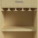 Cambria Off White and Natural 2 Door Buffet with LED