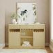 Cambria Off White and Natural 2 Door Buffet with LED