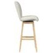 Cambria Beige Upholstered Swivel Bar Stool Set of 2