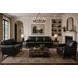 Camden Black Leather 87" Sofa with Nailhead Trim