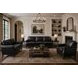Camden Black Leather Upholstered Accent Chair with Nailhead Trim