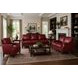 Camden Cranberry Leather Living Room Set