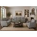 Camden Silver Leather Living Room Set