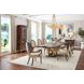 Camellia Field Warm Pecan and Linen Dining Arm Chair