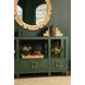 Campbell Green 58" Glass Top Console Table with 3 Drawers